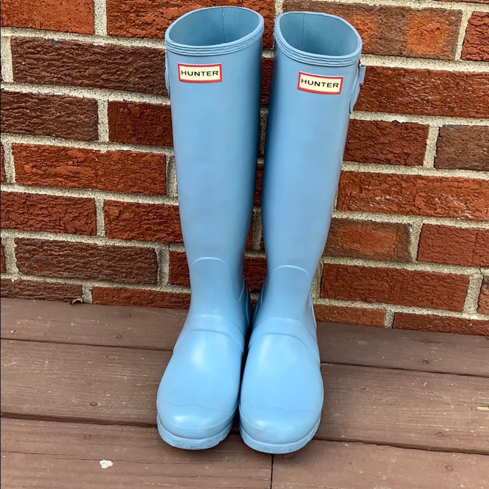 Sky Blue Tall Hunter Boots